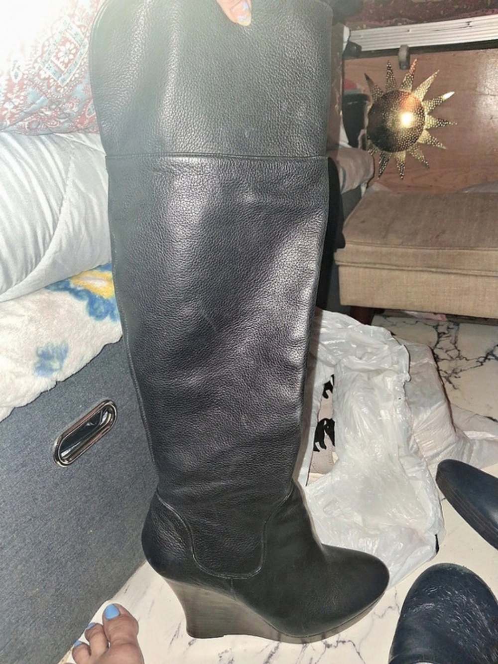 Saks Fifth Avenue Black Over-the-Knee Boots
